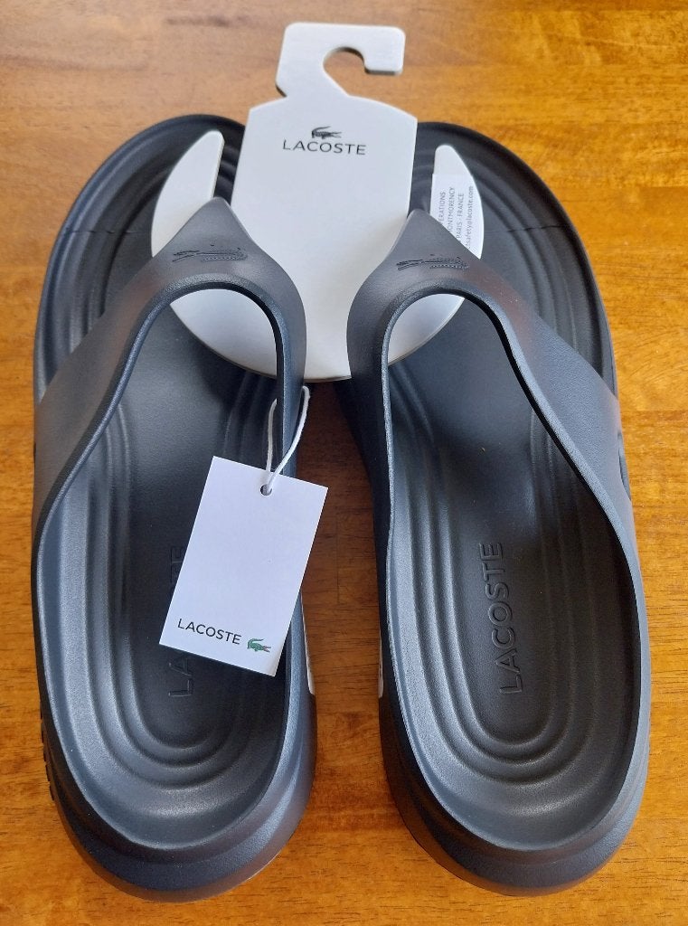 Lacoste schoenen slippers 42.5 43 43.5, Ophalen of Verzenden, Nieuw, Zwart, Slippers