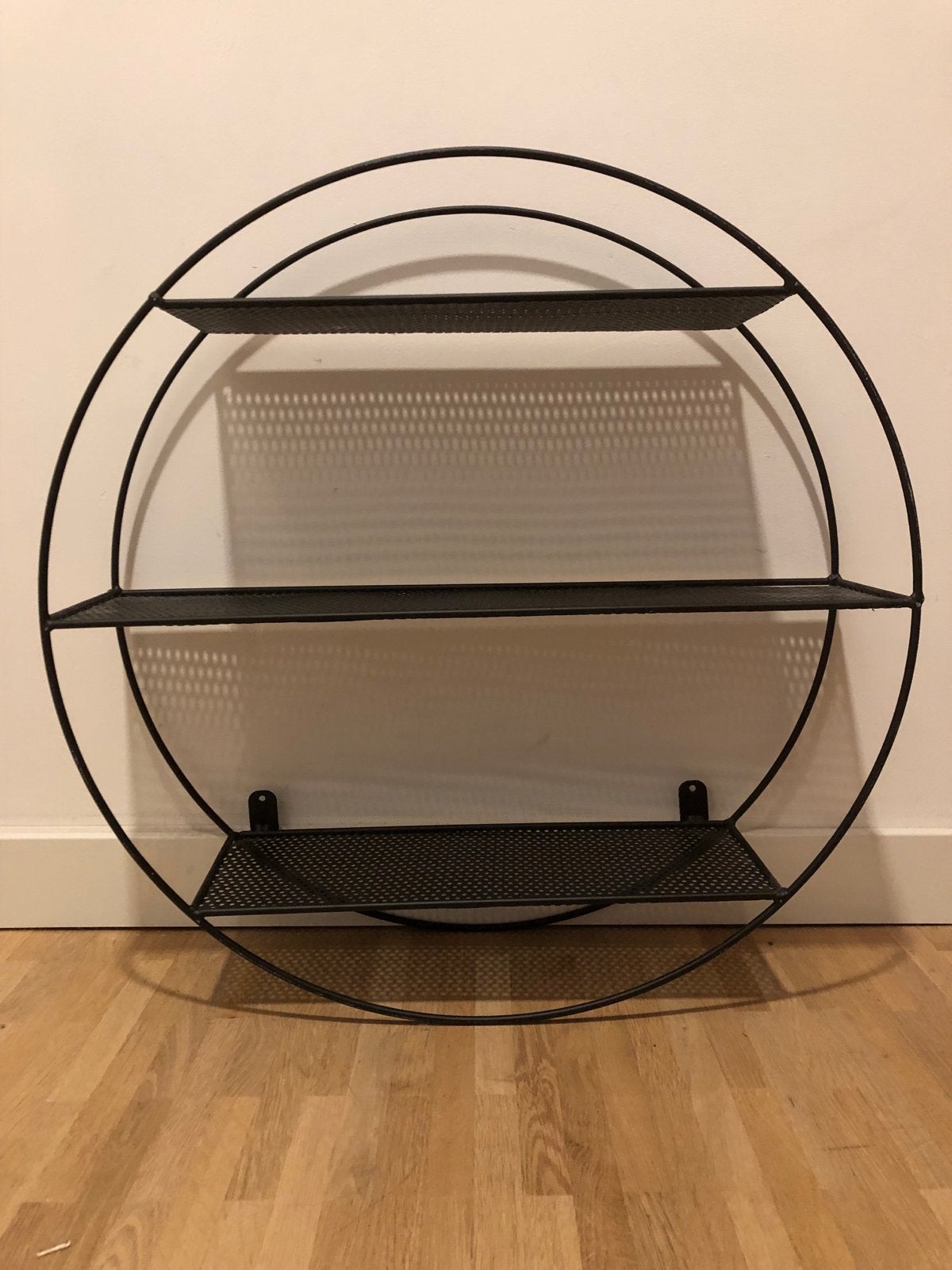 Rond wandrek - Zwart metaal, Huis en Inrichting, Woonaccessoires | Wandplanken en Boekenplanken, Ophalen, Gebruikt