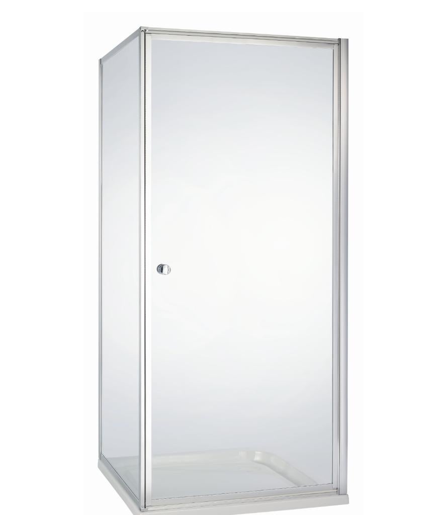 Hoek douchecabine - silver finish, Huis en Inrichting, Badkamer | Badkamermeubels, 100 tot 150 cm, 200 cm of meer, Overige typen