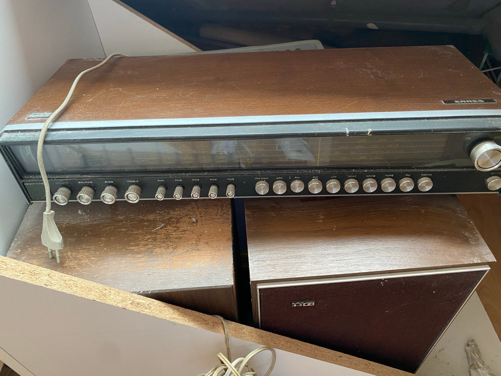 Vintage Erres Stereo Hifi Receiver met Speakers, Overige merken, Gebruikt, Tuner of Radio, Losse componenten