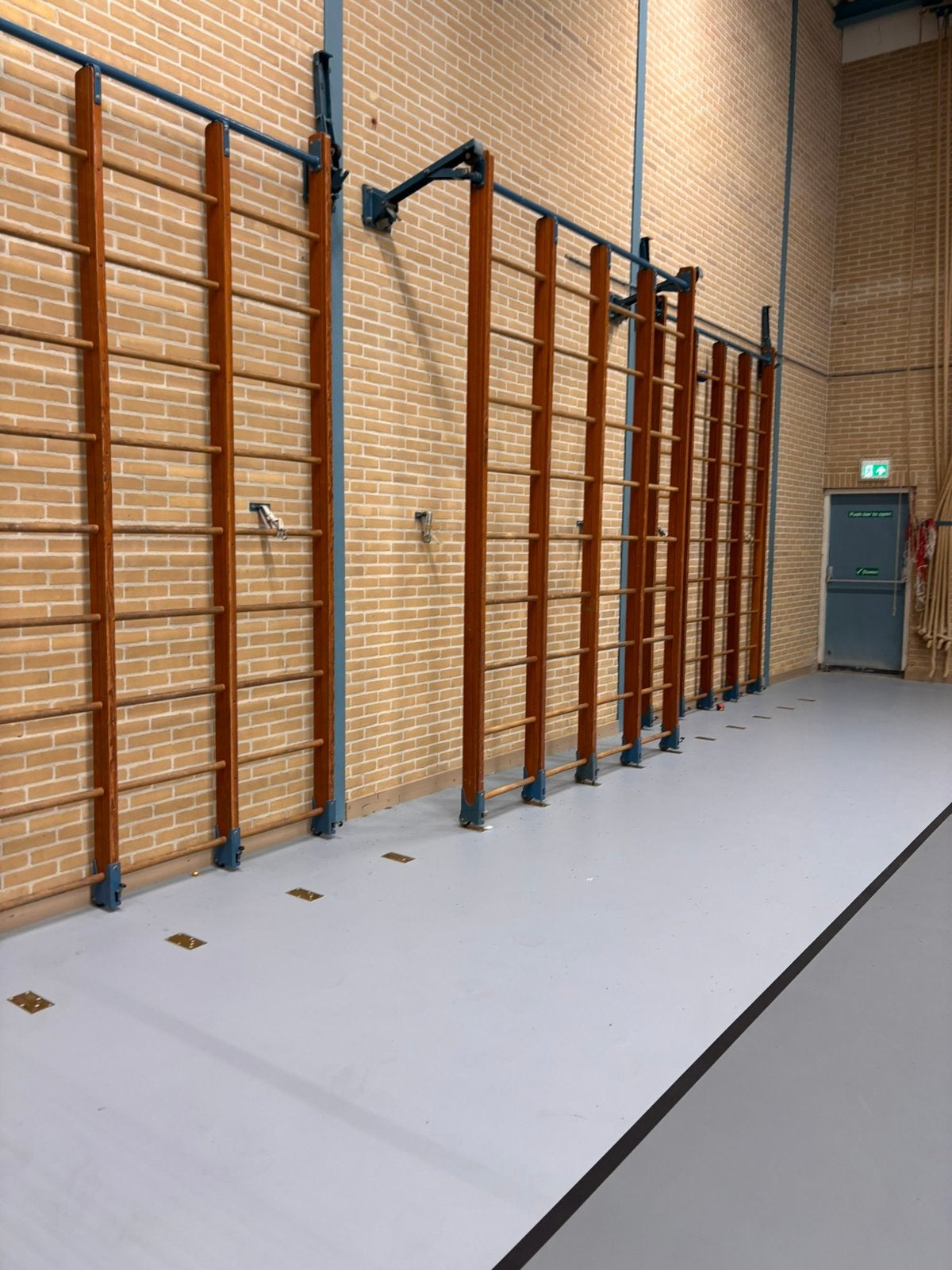 Vintage gymzaal wandrekken / klimrekken (3 stuks), Ophalen, Gebruikt