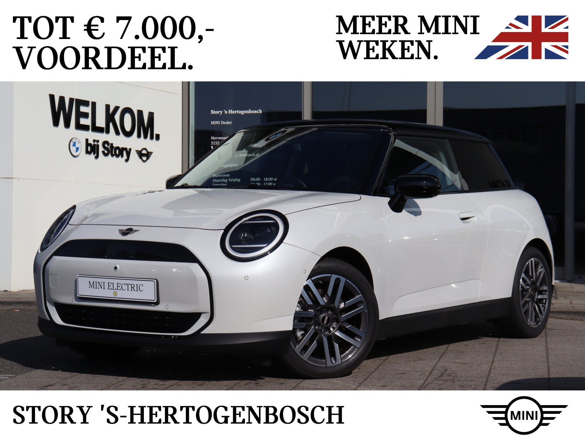 MINI Hatchback Cooper E / Classic / Pakket L / 17 inch Paral, Auto's, Dealer onderhouden, Stof, Zwart, 4 stoelen