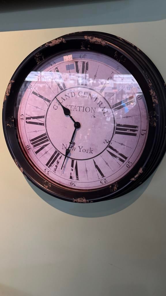 Vintage Wandklok "Grand Central Station New York", Ophalen of Verzenden, Gebruikt, Analoog, Wandklok
