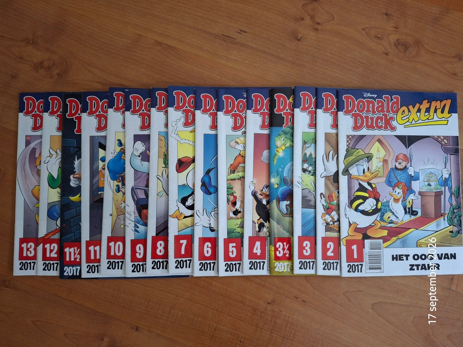 Donald Duck Extra 2017 complete serie (1-13), Boeken, Complete serie of reeks, Ophalen of Verzenden, Zo goed als nieuw