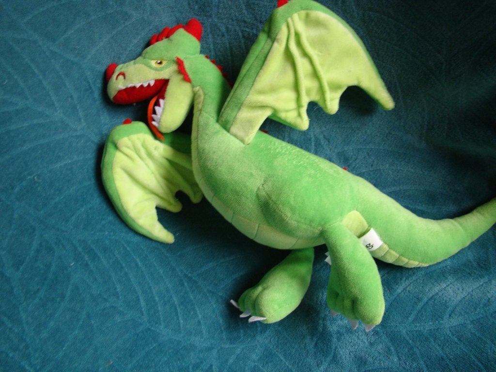 Efteling groene draak knuffel 35 cm hoog, Verzamelen, Efteling, Ophalen of Verzenden, Zo goed als nieuw, Overige typen