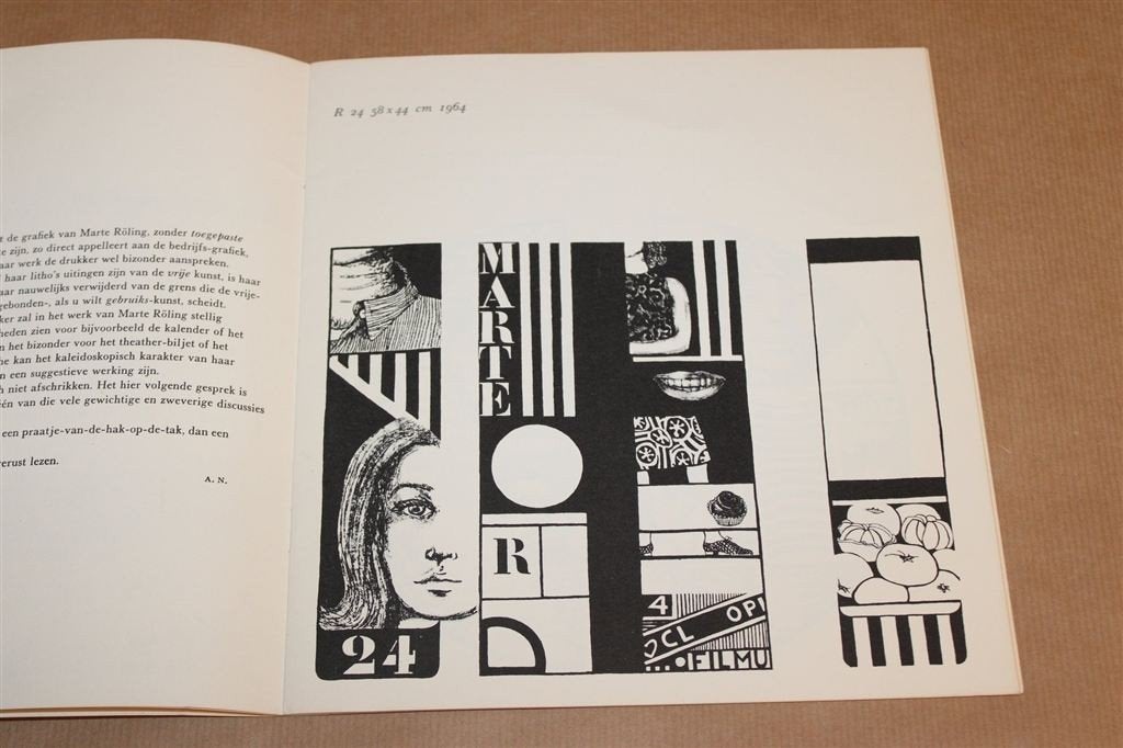 Gesprek met Marte Röling — Grafiek en Lithos 1965, Boeken, Ophalen of Verzenden, Gelezen