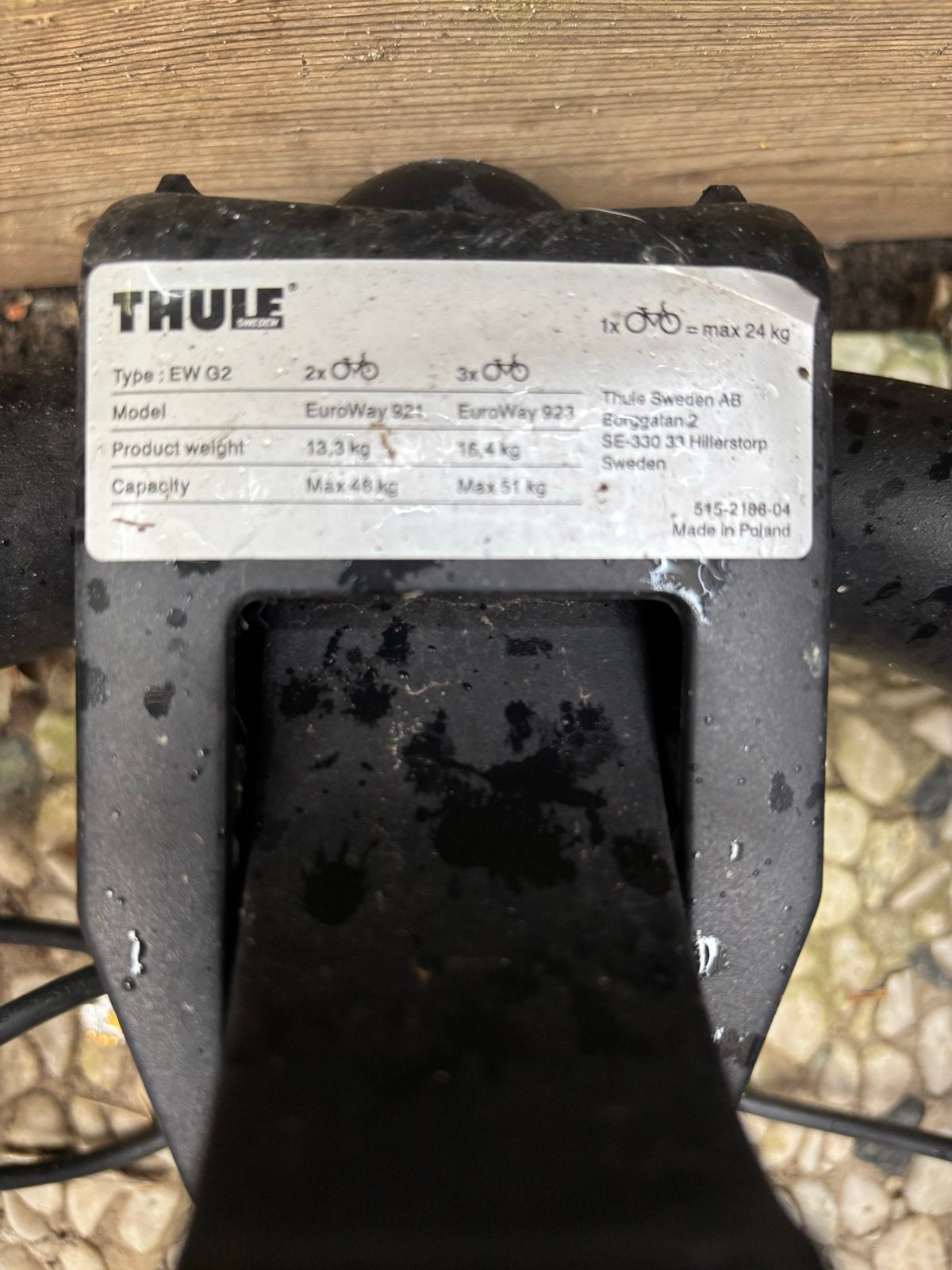 Thule EuroWay G2 921 trekhaak fietsendrager, Auto diversen, Fietsendragers, Ophalen, Gebruikt, 2 fietsen, Trekhaakdrager