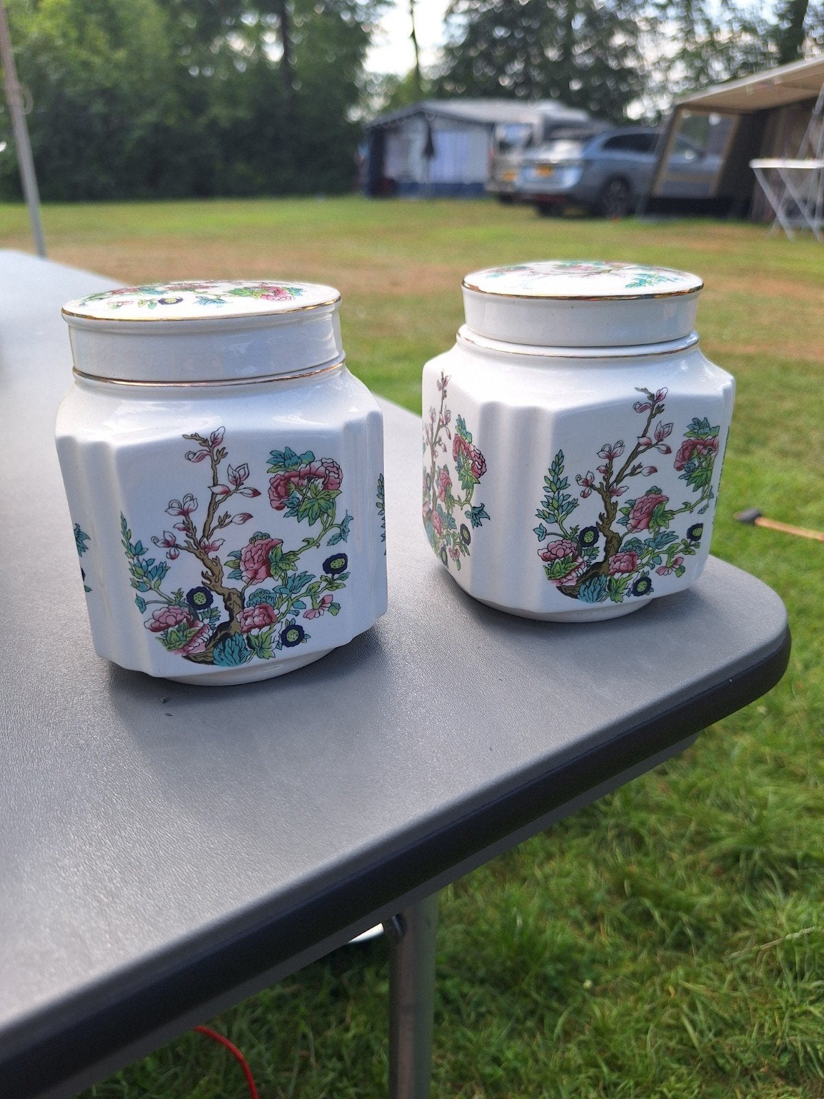Set van 2 Sadler Engeland theebusjes met bloemmotief, Ophalen of Verzenden