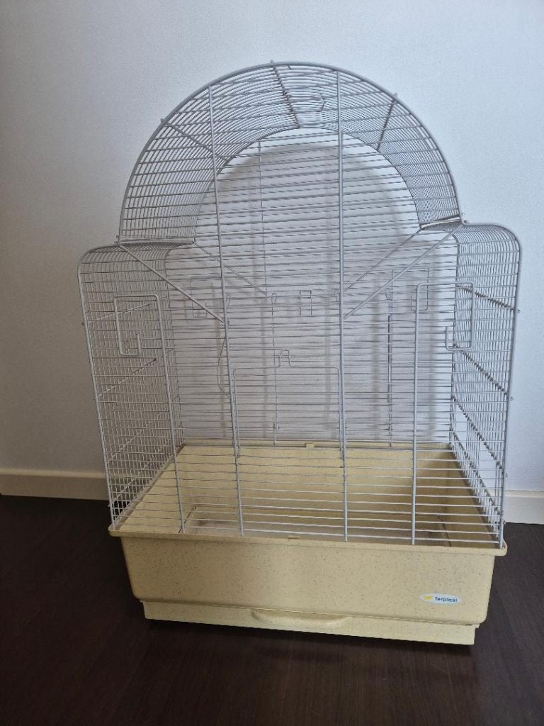 vogelkooi, Ophalen, Gebruikt, Metaal, Vogelkooi