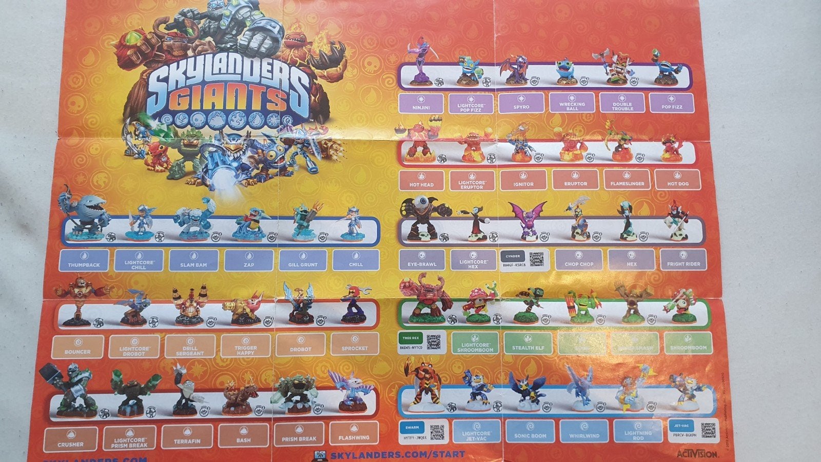 Skylanders Giants poster, Ophalen of Verzenden