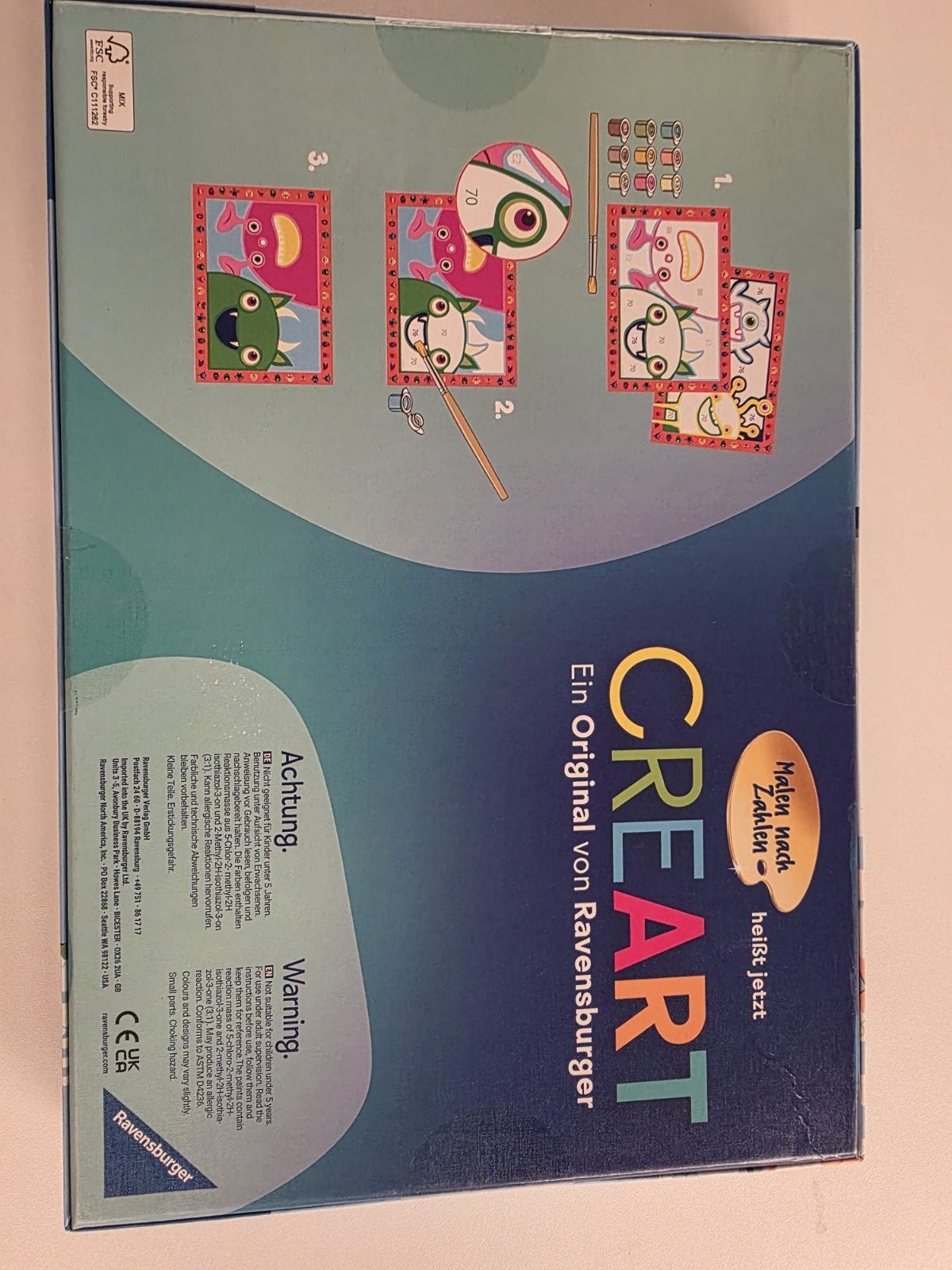 Ravensburger CREART: Schilderen op Nummer - Monsters, Ophalen of Verzenden, Zo goed als nieuw, Knutselen