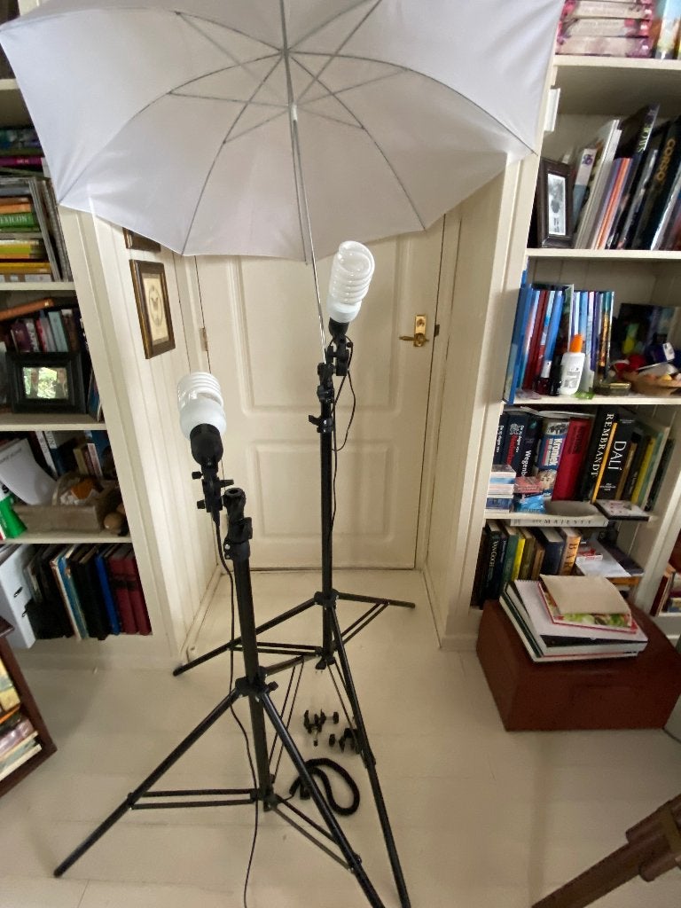 Foto studioset, Audio, Tv en Foto, Fotografie | Fotostudio en Toebehoren, Ophalen, Zo goed als nieuw, Inclusief statief, Overige typen