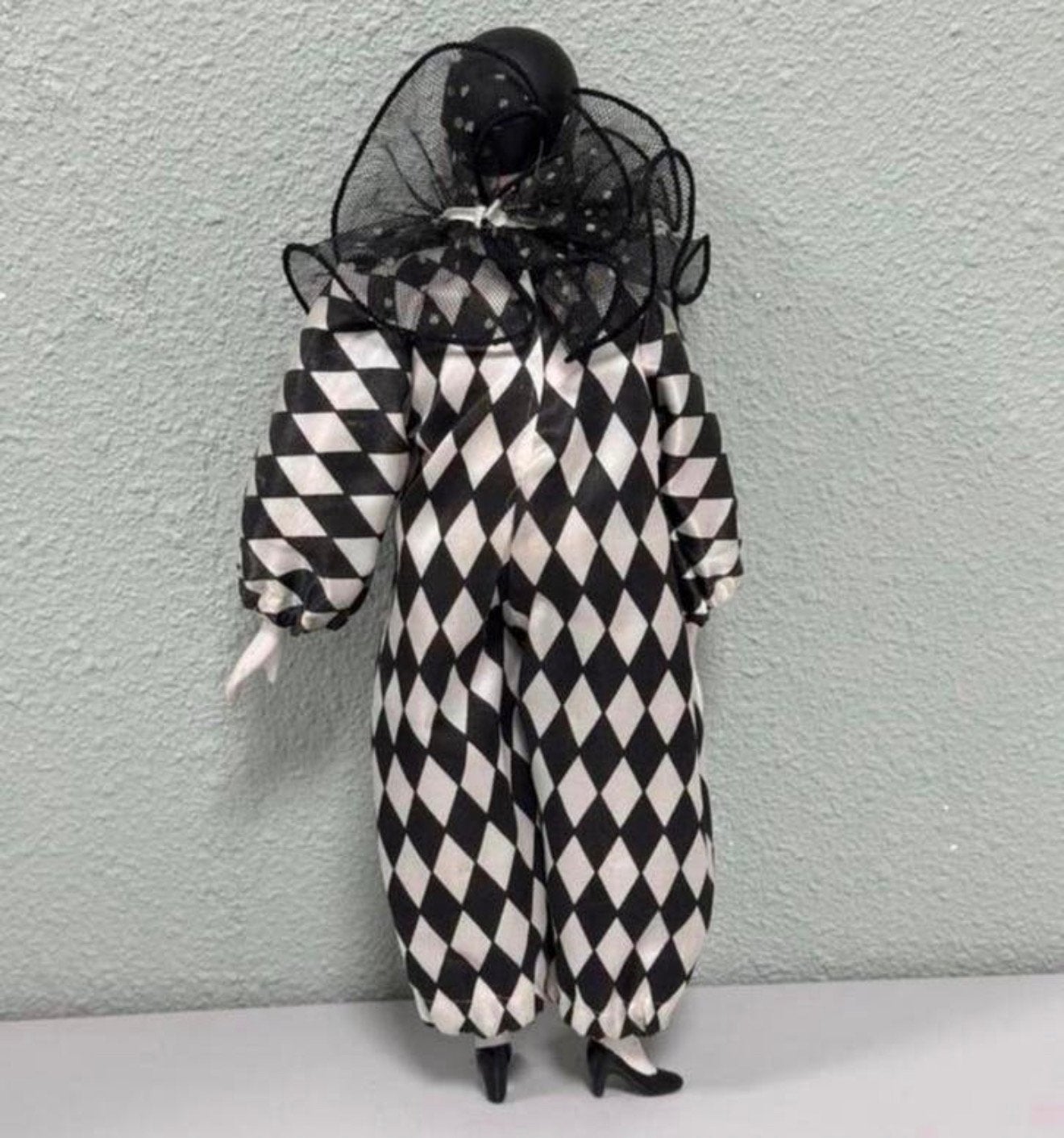 Antiek antieke harlekijnpop Harlekijn pop porselein clown, Ophalen of Verzenden, Zo goed als nieuw, H, H