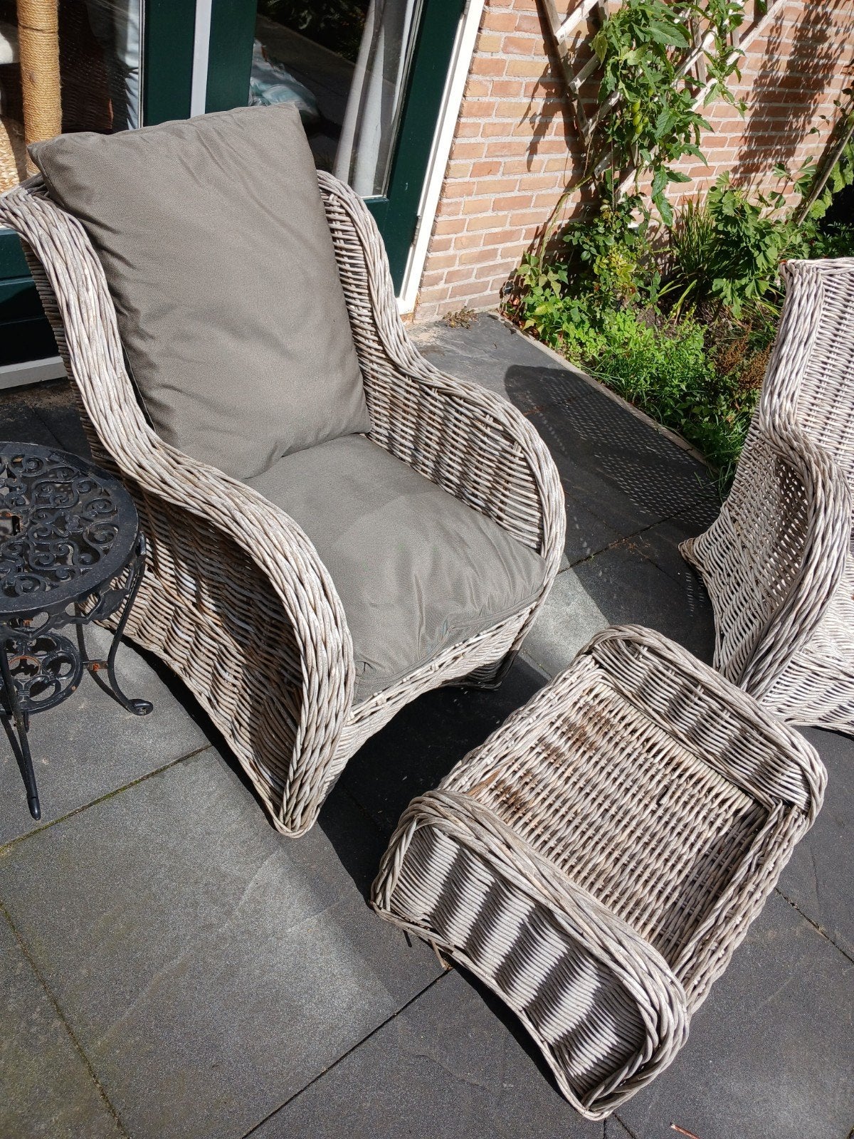 Set van 2 relax tuinstoelen, Ophalen, Gebruikt, Wicker