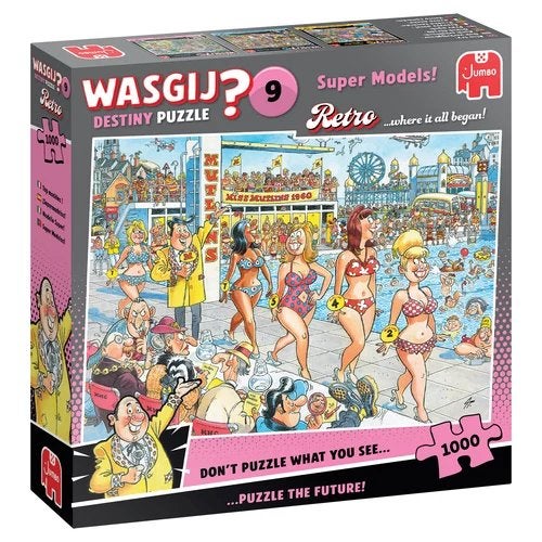Wasgij Retro Destiny 9 Topmodellen 1000 stukjes, Ophalen, 500 t/m 1500 stukjes, Nieuw, Legpuzzel