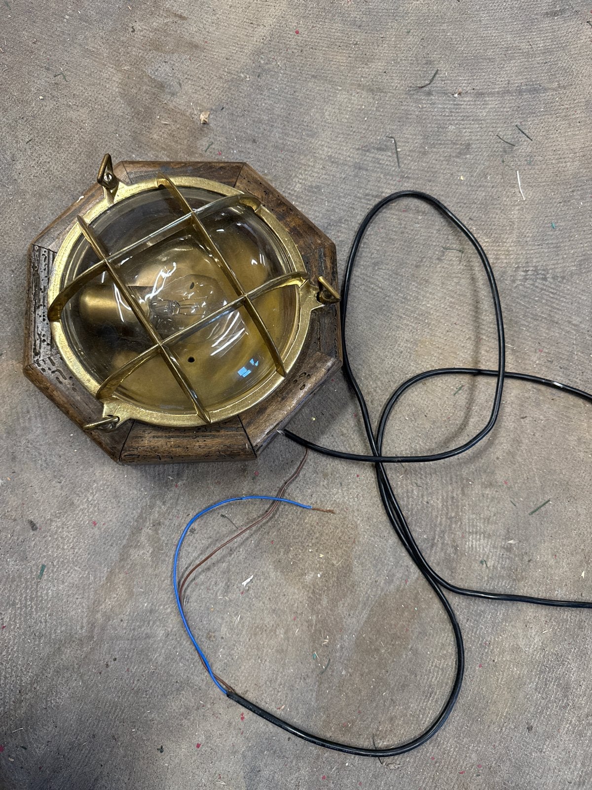 Antieke scheepslamp / patrijspoort lamp, Antiek en Kunst, Ophalen