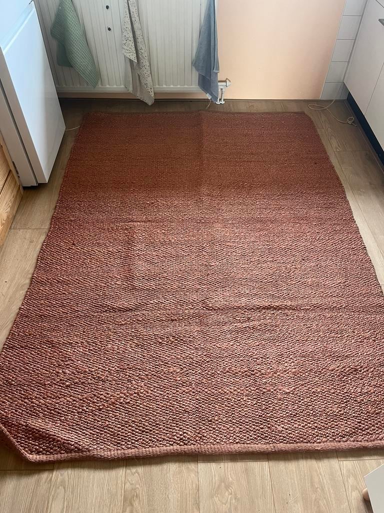 Roze hennep mat, Ophalen, Overige kleuren, 150 tot 200 cm, Natuurlijk
