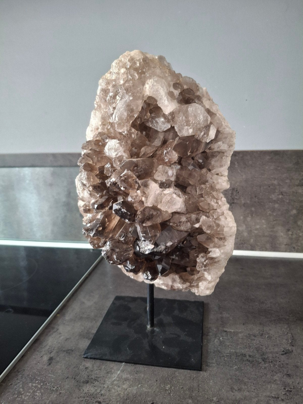 Rookkwarts cluster gewicht 4.092, Ophalen, Mineraal
