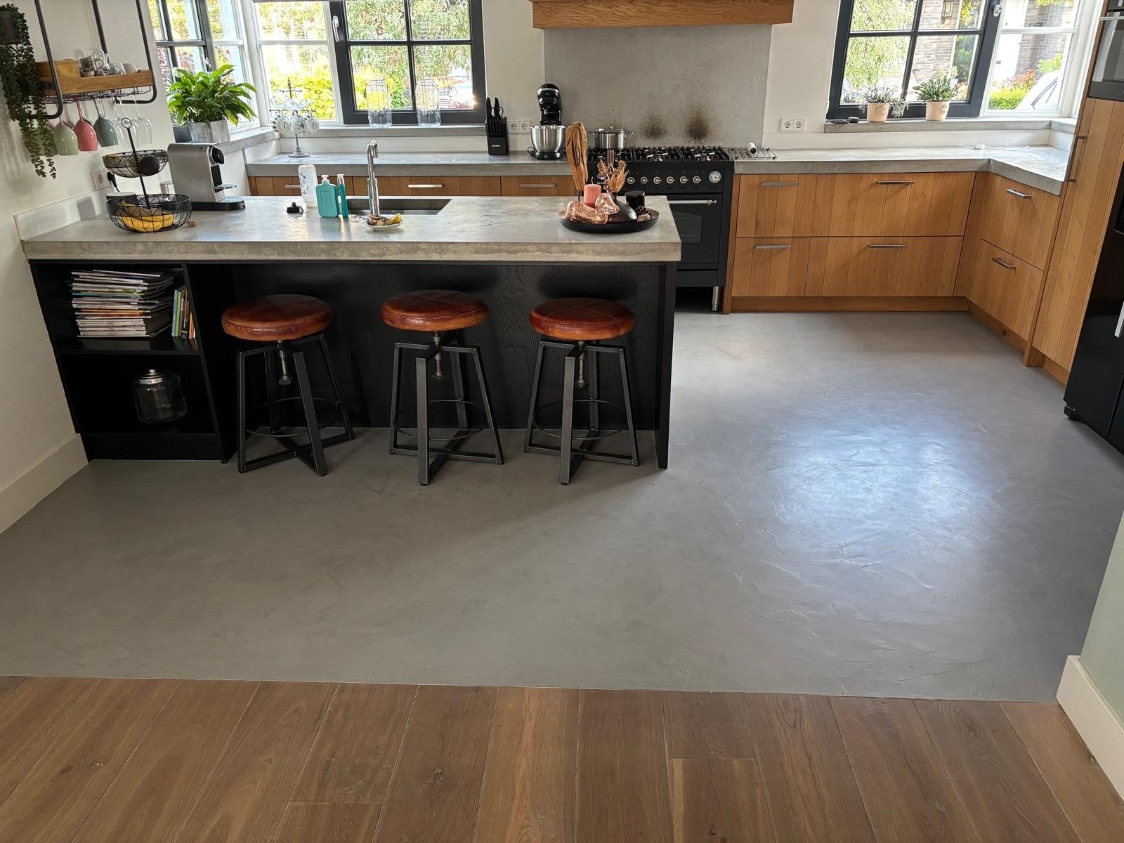 Eikenhouten keuken met kookeiland (zonder apparatuur), Huis en Inrichting, Keuken | Complete keukens, Ophalen, Overige materialen