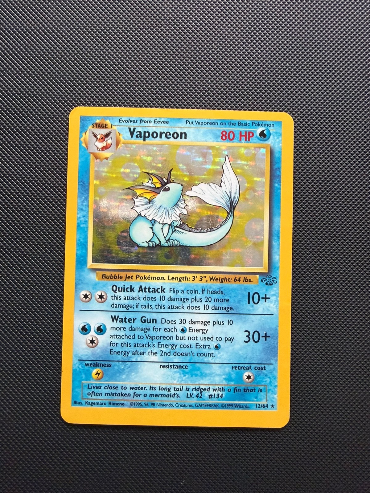 Vaporeon Jungle Holo #12, Verzenden, Gebruikt, Losse kaart