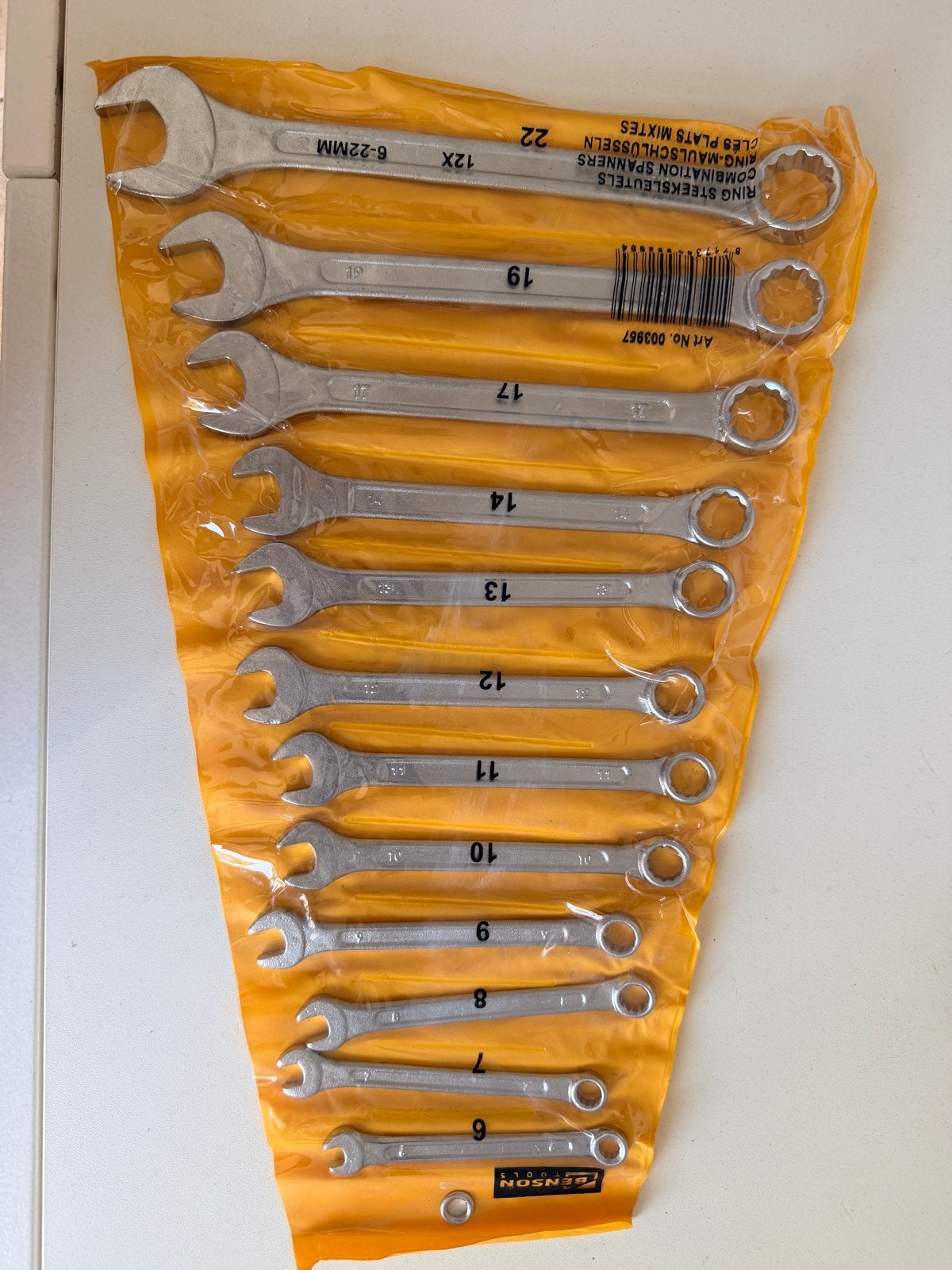 Benson Steeksleutelset 6-22mm - 12-delig, Ophalen, Nieuw