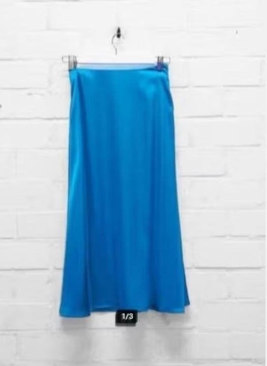 Just in Case - Prachtige satijnen rok maat 36 - Nieuw, Kleding | Dames, Blauw, Nieuw, Ophalen of Verzenden, Maat 36 (S)