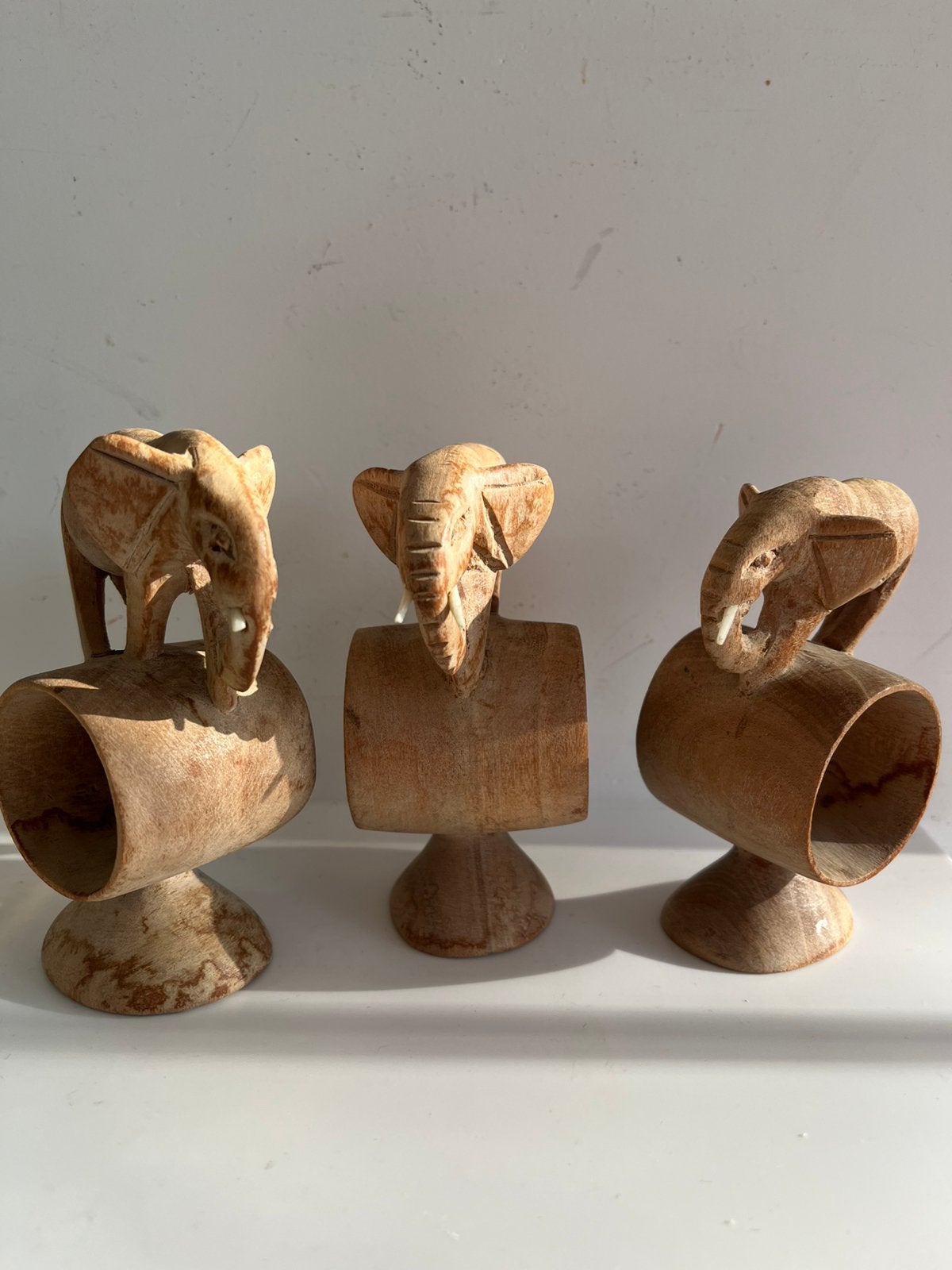 HOUTEN SERVETRINGEN.(3)., Antiek en Kunst, Ophalen of Verzenden