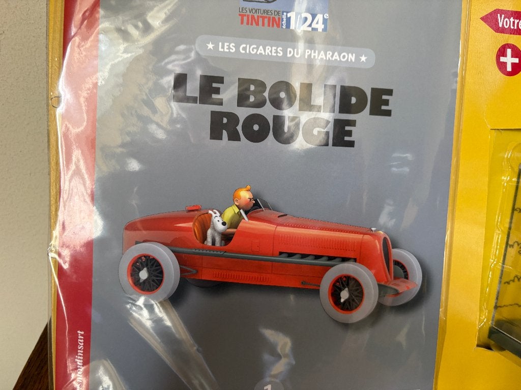 Kuifje, TinTin. auto 1/24  De rode Bolide., Ophalen of Verzenden, Kuifje, Nieuw, Overige typen