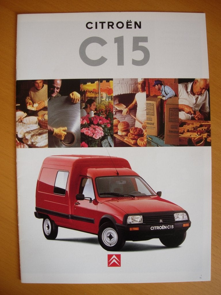 Citroen C15 Brochure 1994 - Bestelwagen, Ophalen of Verzenden, Zo goed als nieuw, Citroen, Citroën