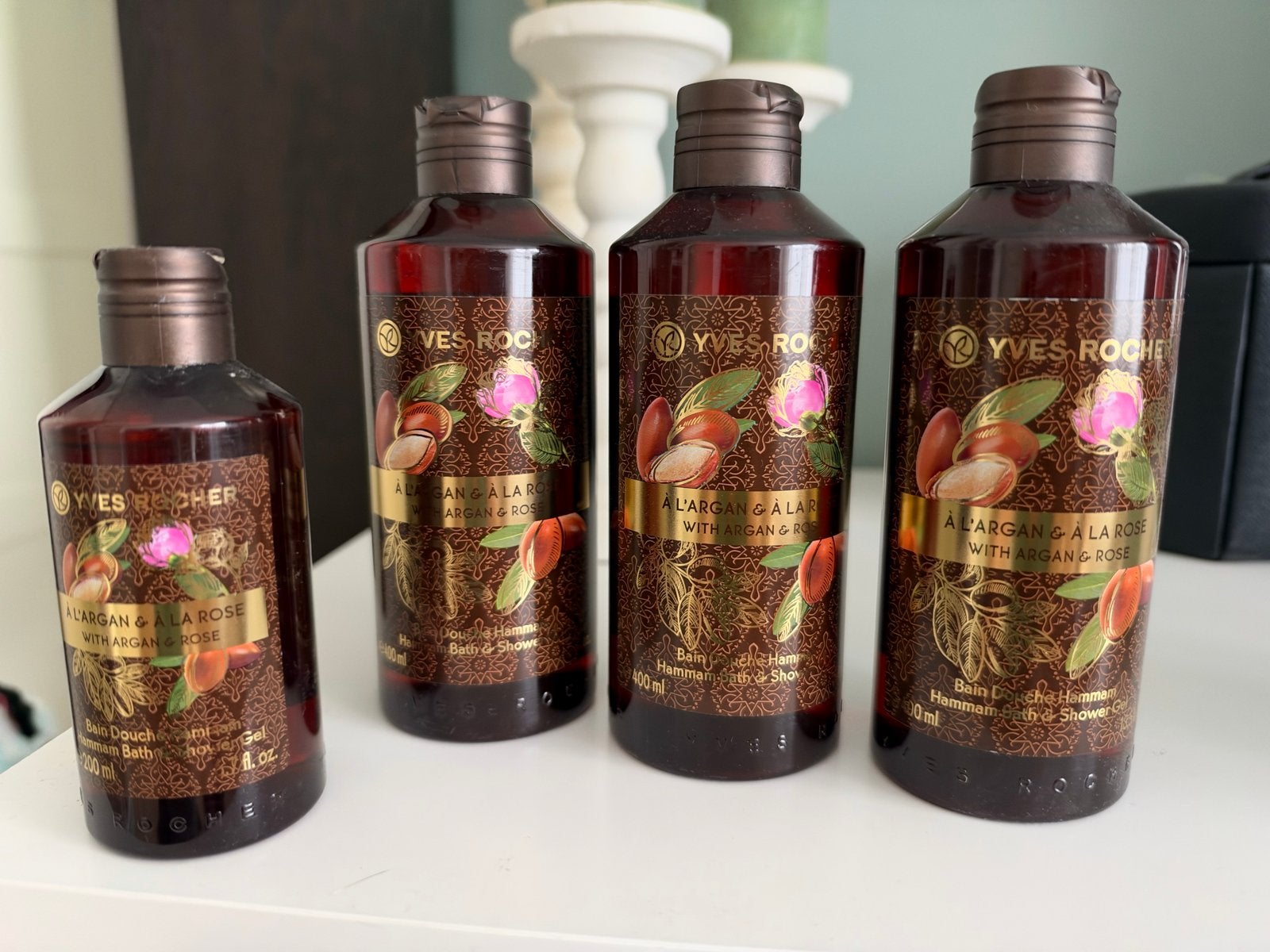4x Yves Rocher Hammam Bath & Shower Gel Argan & Rose, Ophalen of Verzenden, Nieuw, Bad & Douche