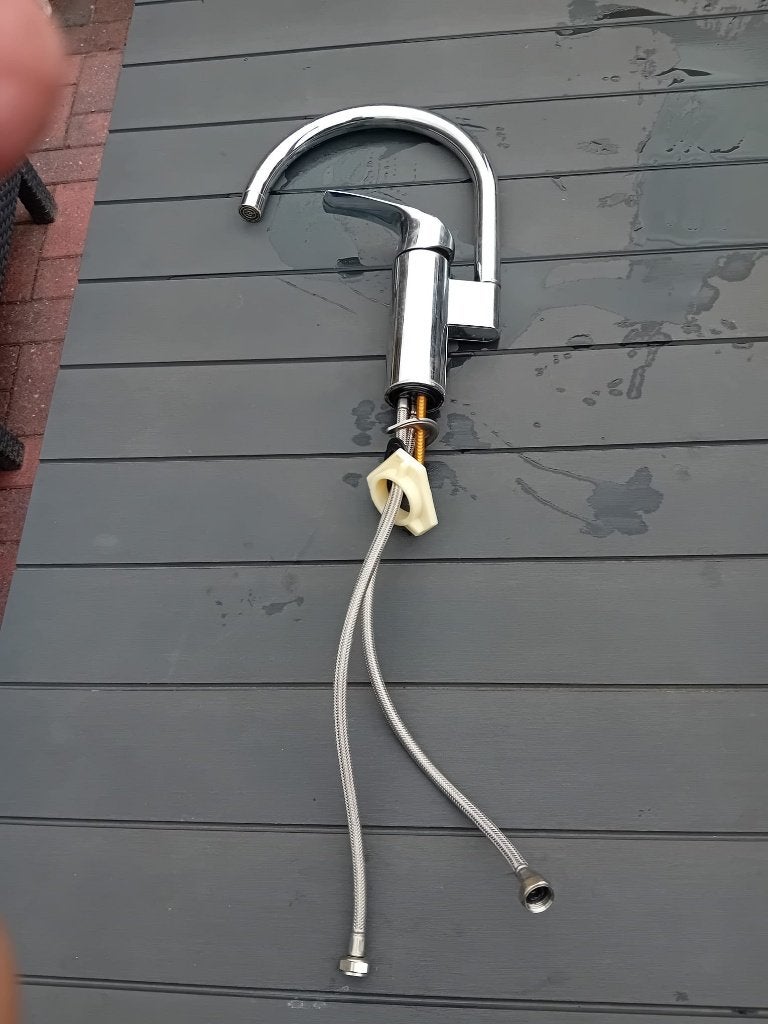 Te koop keukenkraan., Ophalen, Gebruikt, Chroom, Kraan