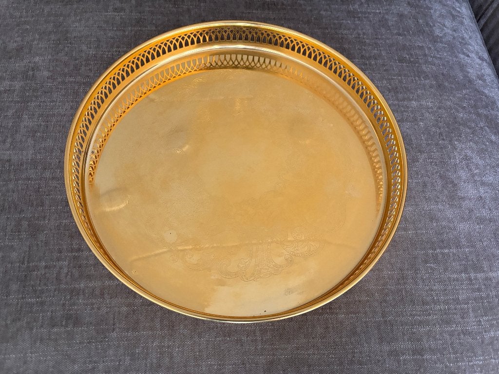 Vintage rond dienblad, Scandia Guld., Ophalen of Verzenden