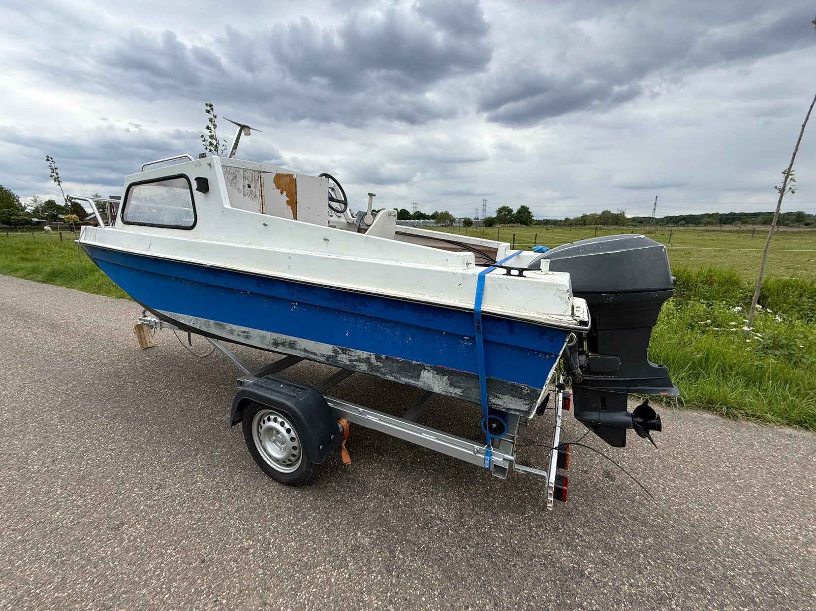 Pilot 420 vis en console boot met 60 pk mariner, Watersport en Boten, Ophalen