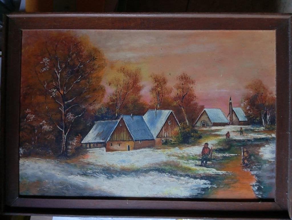 schitterend winters landschap in VROOMSHOOP door J. van Dijk, Ophalen of Verzenden