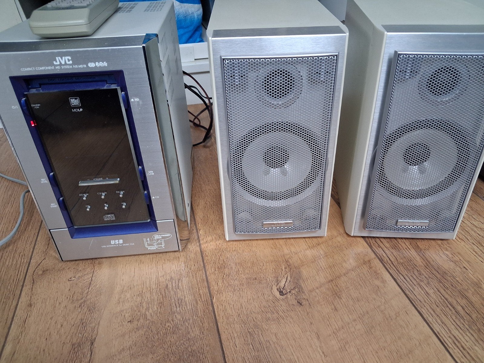 minidisk Compact Component MD Systeem met speakers, Gebruikt, JVC, Microset, Cd-speler