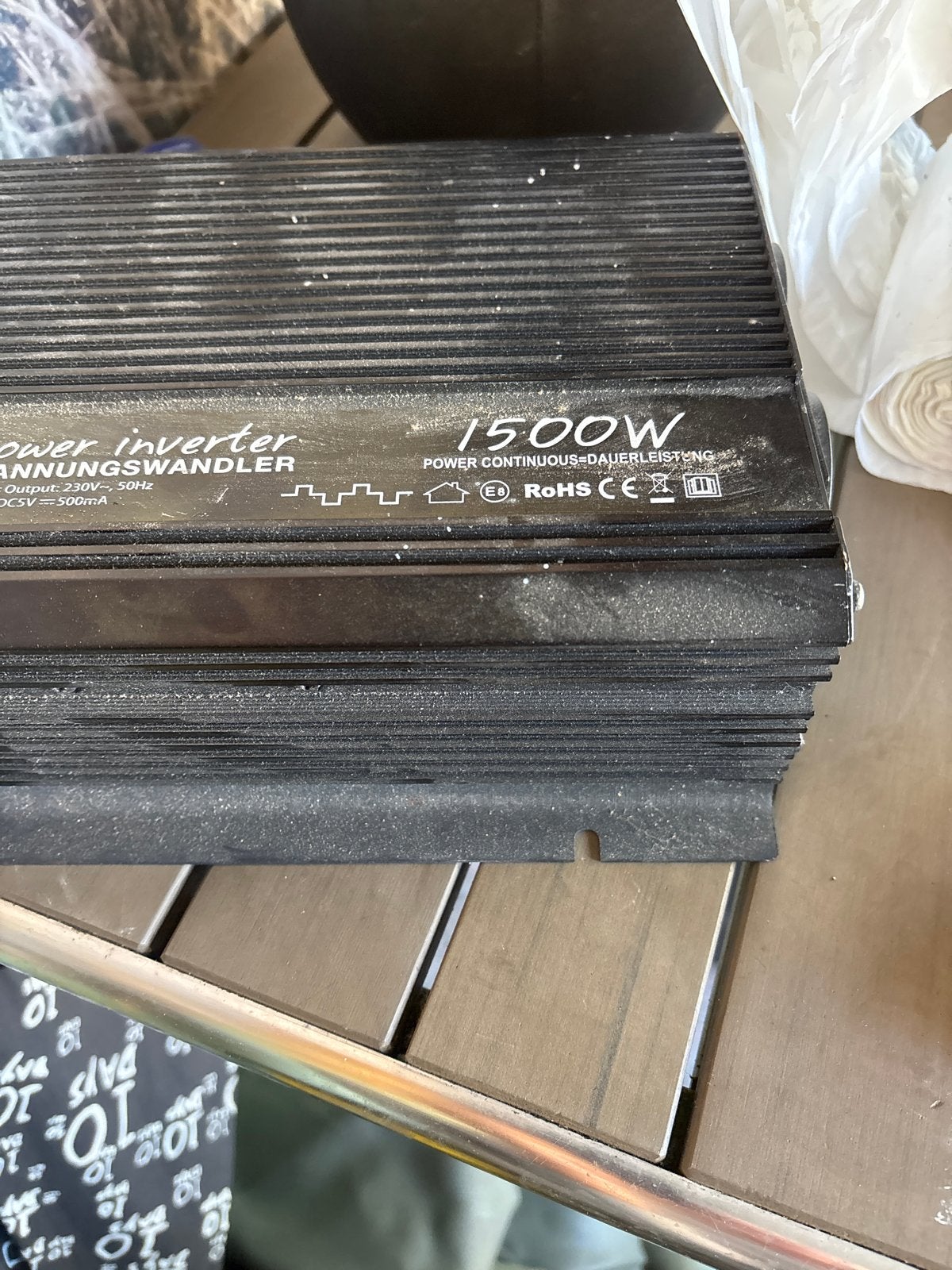 Omvormer 24V naar 220V 1500W Power Inverter, Ophalen of Verzenden, Gebruikt, Universele onderdelen