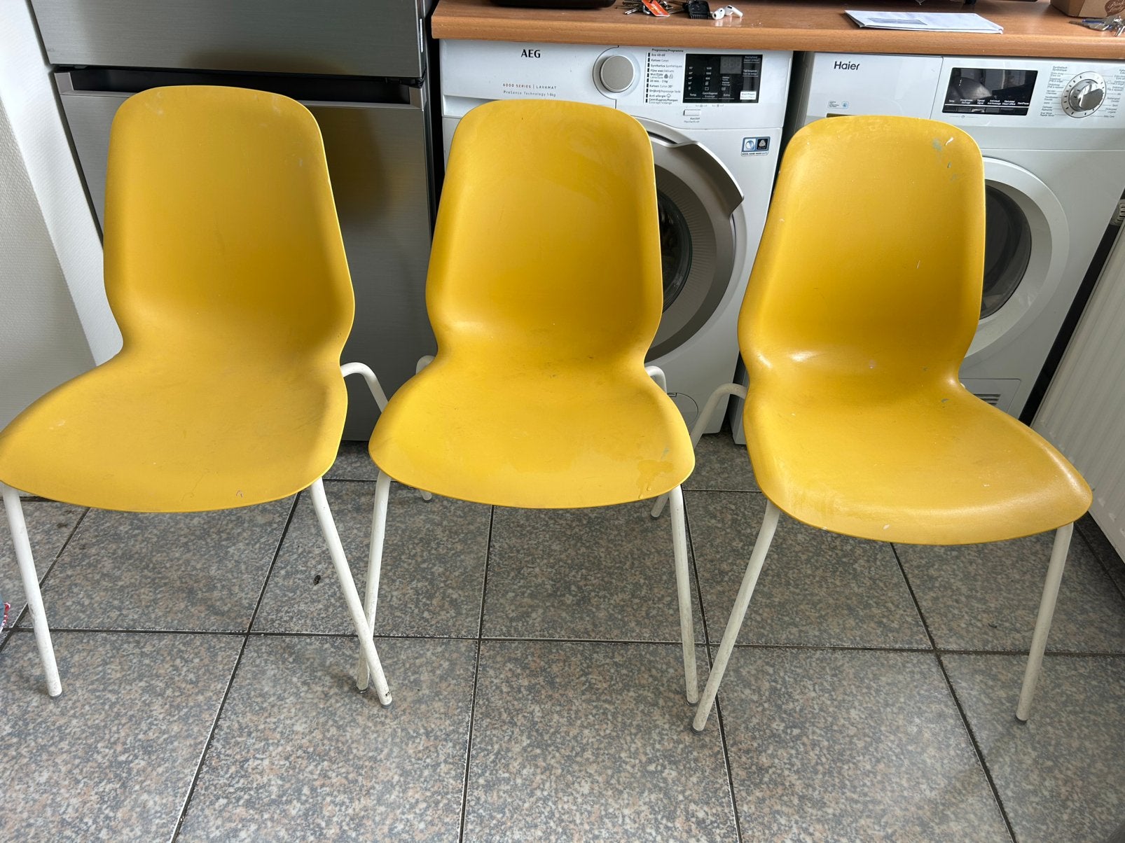 Gele stoelen, Ophalen, Gebruikt, Overige kleuren, Drie