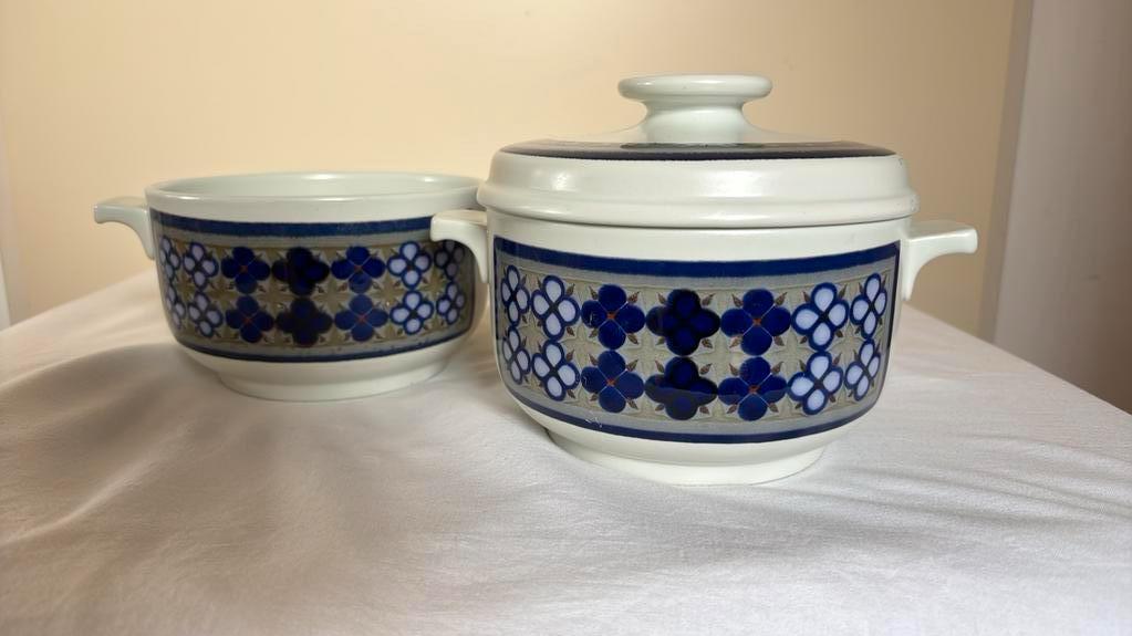 2 Royal Doulton “Tangier” oven schalen 1 zonder deksel, Ophalen of Verzenden, Porselein, Overige stijlen, Overige typen