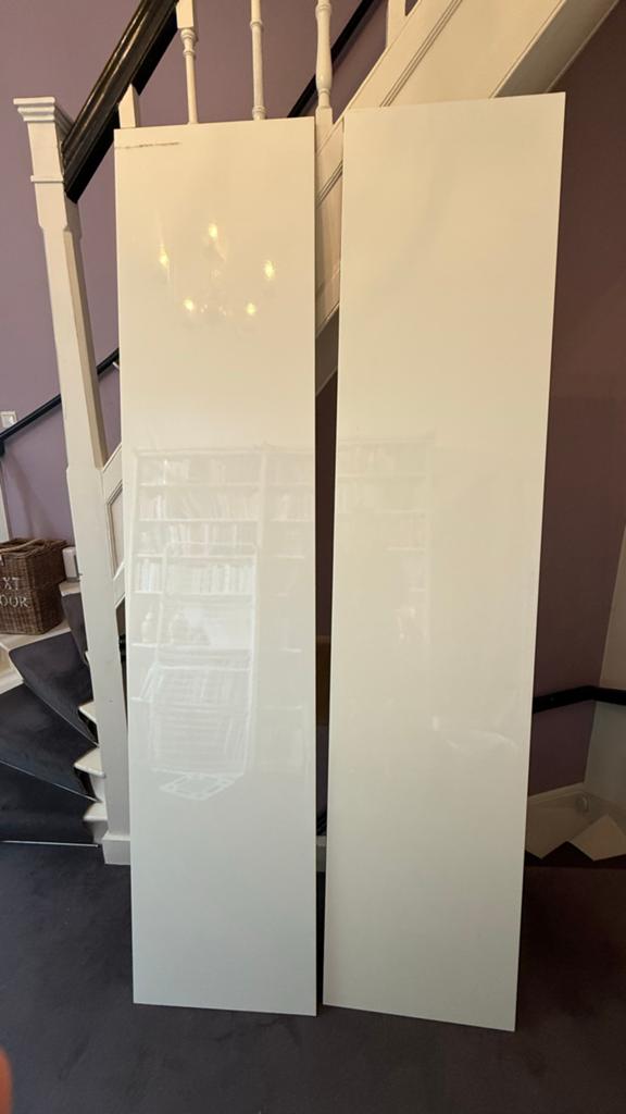 IKEA Pax deuren (230x50 cm) - wit hoogglans - 4 stuks, Ophalen, Minder dan 50 cm, Gebruikt, 200 cm of meer