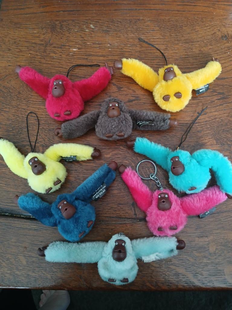 Kipling aapjes, 8 stuks, Verzamelen, Sleutelhangers, Gebruikt, Knuffel of Figuurtje, Ophalen of Verzenden