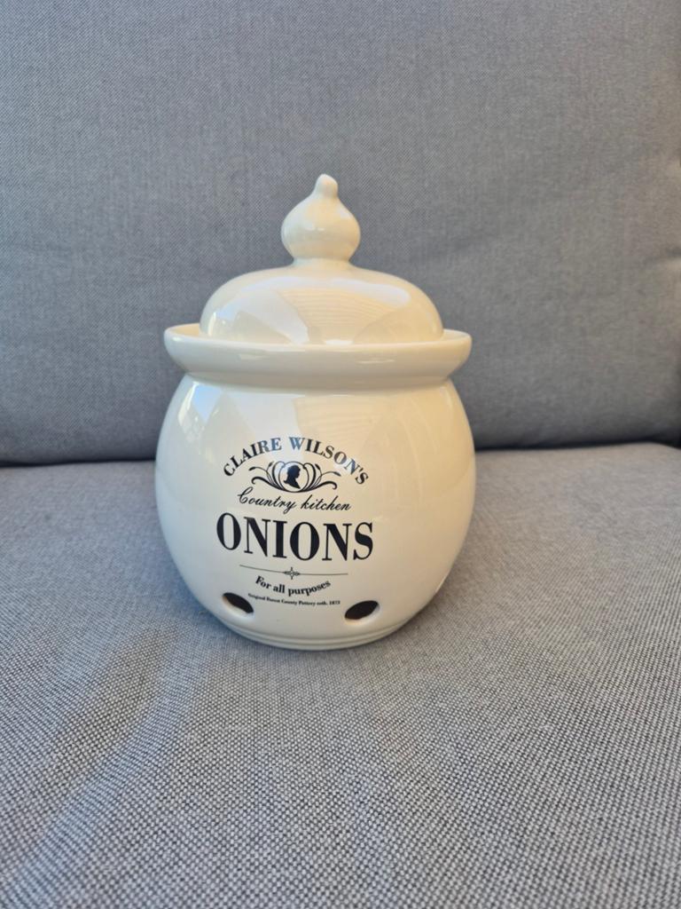 Claire Wilson's Country Kitchen Uienpot, Zo goed als nieuw, Voorraadpot, Steen/keramiek, Overige merken
