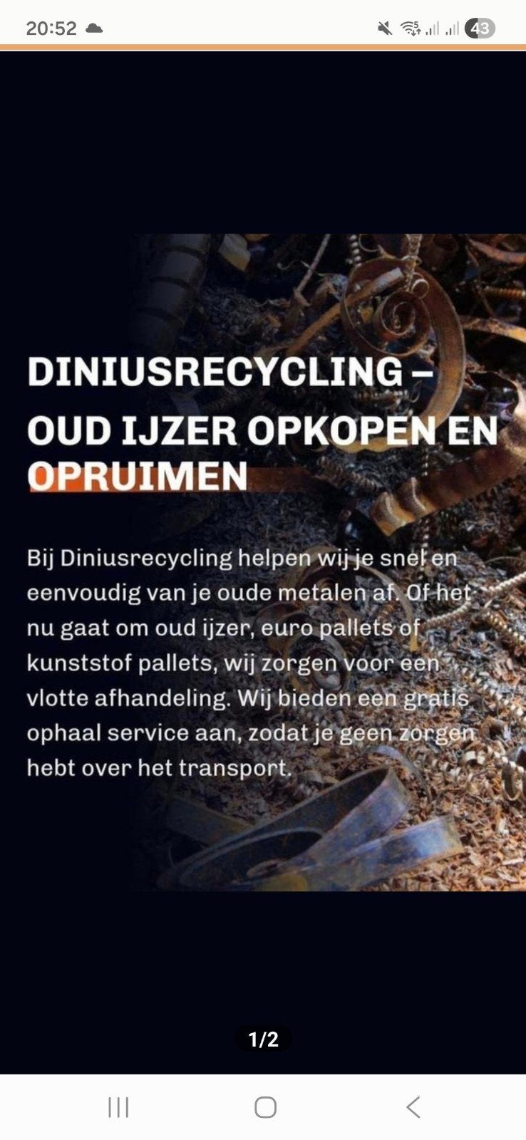 Voor al uw oud ijzer en metalen, Doe-het-zelf en Verbouw, Metalen, Ophalen of Verzenden