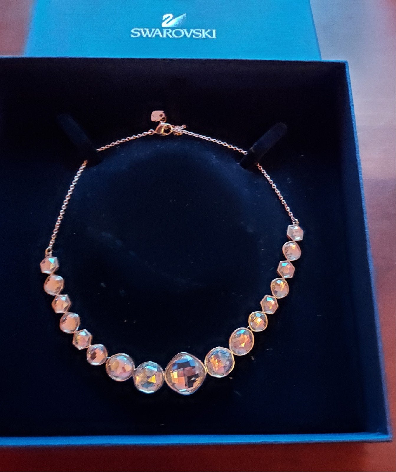 Prachtige swarovski ketting met heldere grote stenen, Sieraden, Tassen en Uiterlijk, Kettingen, Met kristal, Overige materialen