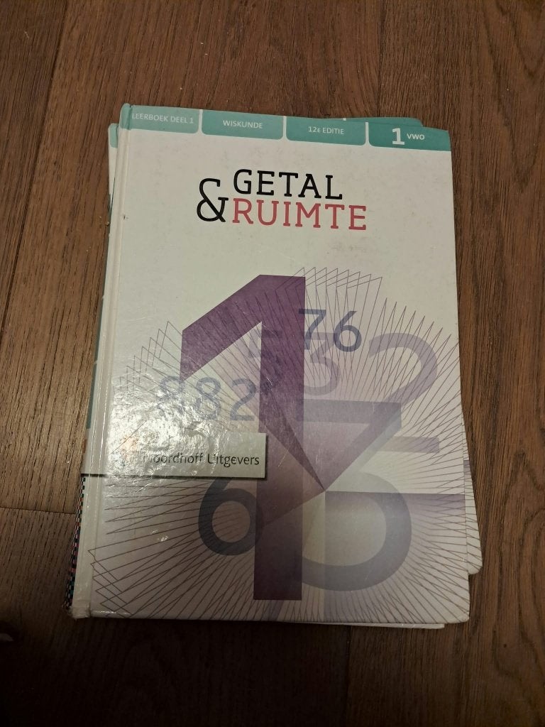Wiskunde Getal en ruimte 1e klas 12e editie versie 1 en 2, Boeken, VWO, Wiskunde A, Noordhoff Uitgevers, Ophalen