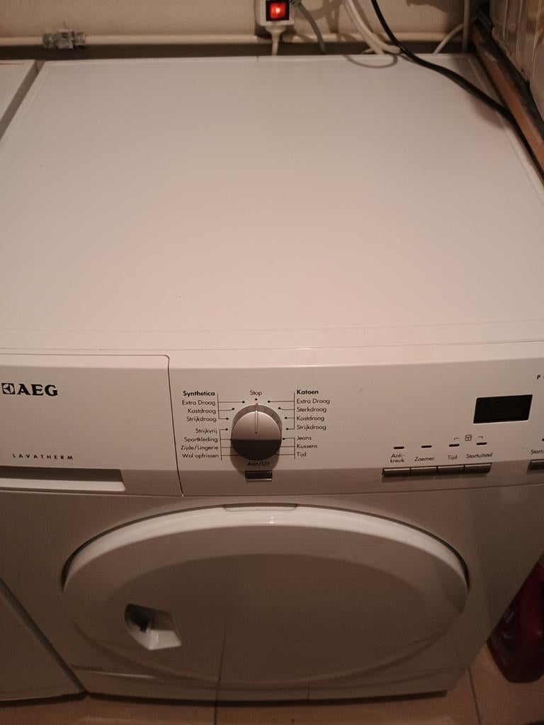 Aeg T65370ah3 Warmtepompdroger 7kg, Witgoed en Apparatuur, Wasdrogers, Ophalen, 6 tot 8 kg, Gebruikt, Minder dan 85 cm