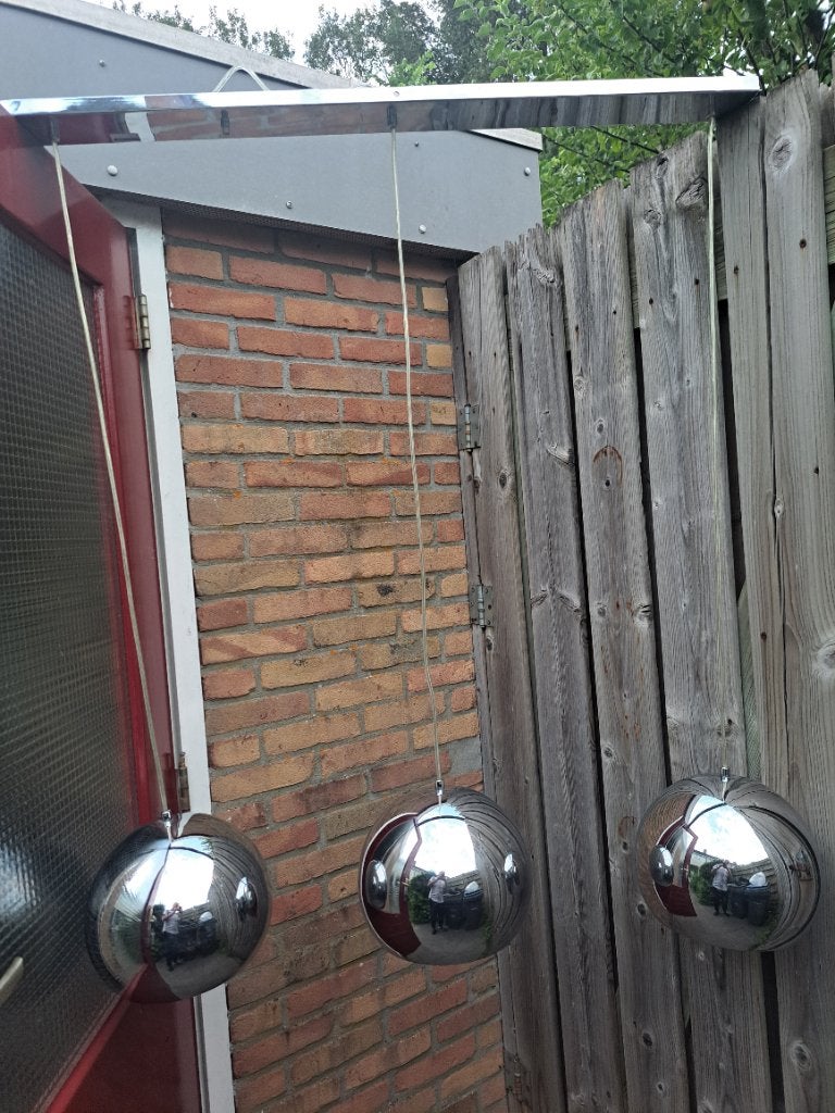 ZIJLSTRA space-age hanglamp metalen bollen vintage lamp, Ophalen, Space-age, E27 (groot), Zo goed als nieuw