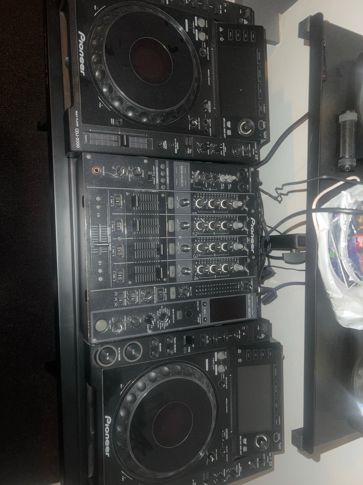 Pioneer DJ-set: 2x CDJ 2000, 1x DJM 800 met 2 Flightcases, Ophalen of Verzenden, Zo goed als nieuw, Dj-set, Pioneer