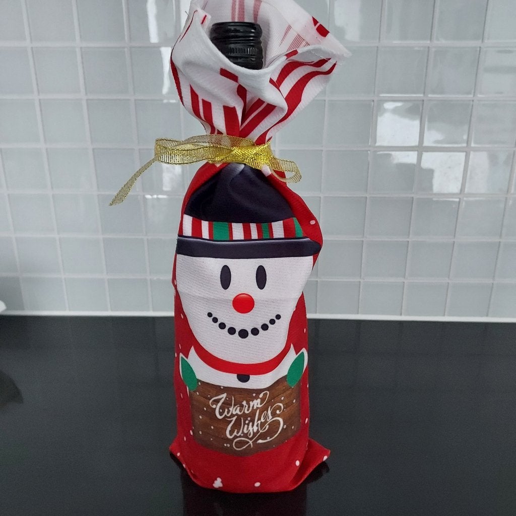 Cadeauverpakking wijnfles/wijnzak Kerst (nieuw), Diversen, Ophalen of Verzenden, Nieuw