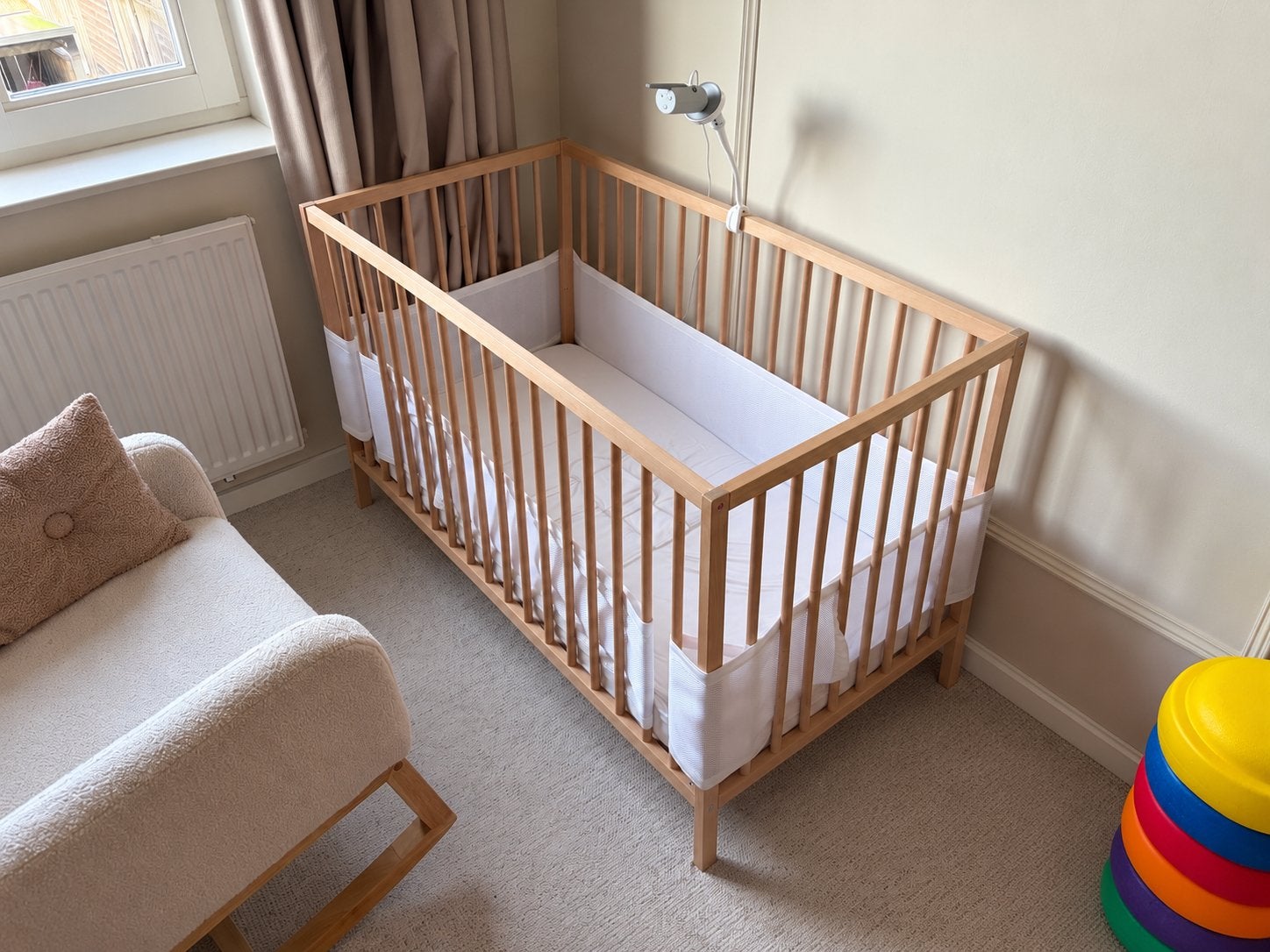 Ikea sniglar ledikant 60 x 120 inclusief matras - zgan, Ophalen, Zo goed als nieuw, Ledikant