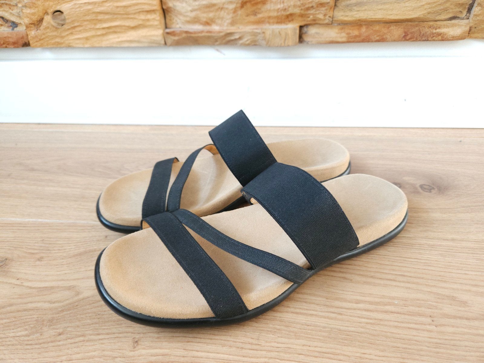 Gabor Best Fitting sandalen slippers maat 39 Jolly's zwart!, Zwart, Gabor, Zo goed als nieuw, Sandalen of Muiltjes